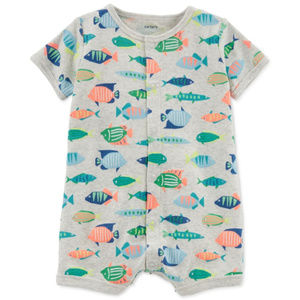 Carters Baby Boy Clothes Romper Fish Sunsuit